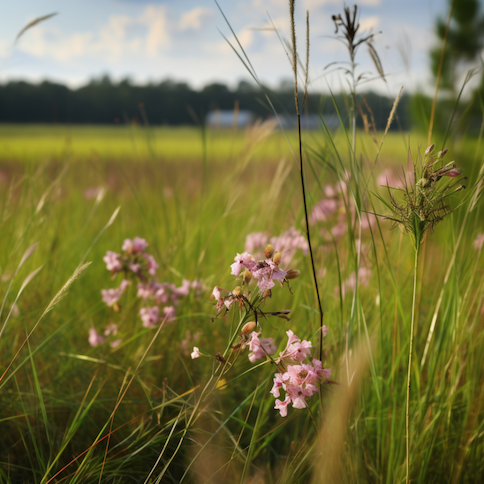 Flowers and grass